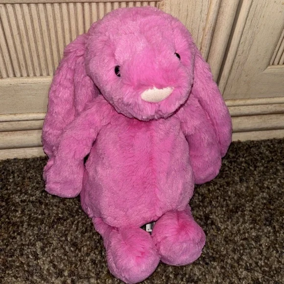 Jellycat medium retired bashful hot pink bunny plush